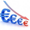 chute de l'euro logo